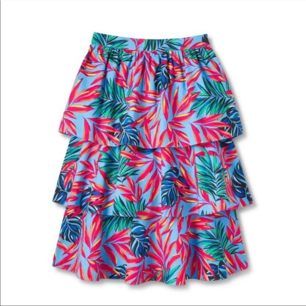 Tabitha Brown x Target Women's Tropical Print Tiered Midi Skirt (S) NWOT